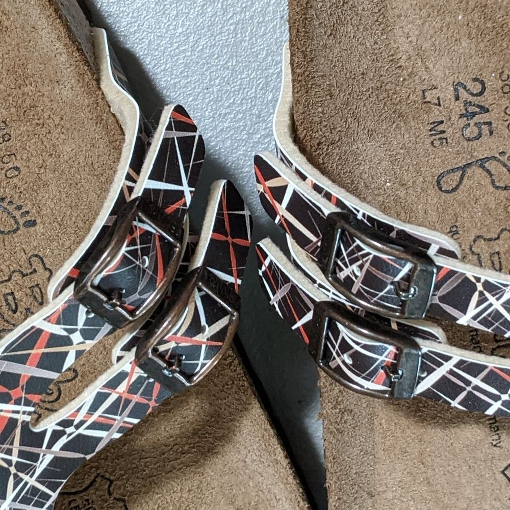 Birki's Birkenstock between toe thonged splatter print sandal slip on op… - Picture 9 of 12